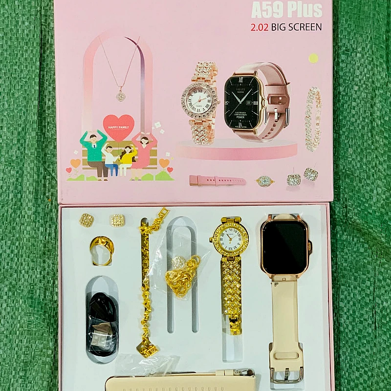 A59 Plus 2.02 Big Screen Smart Watch Gift Set - Product Image