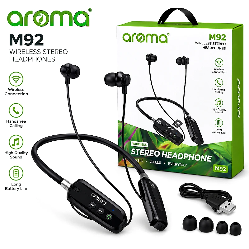 Aroma M92 Wireless Stereo Headphones - Product Image