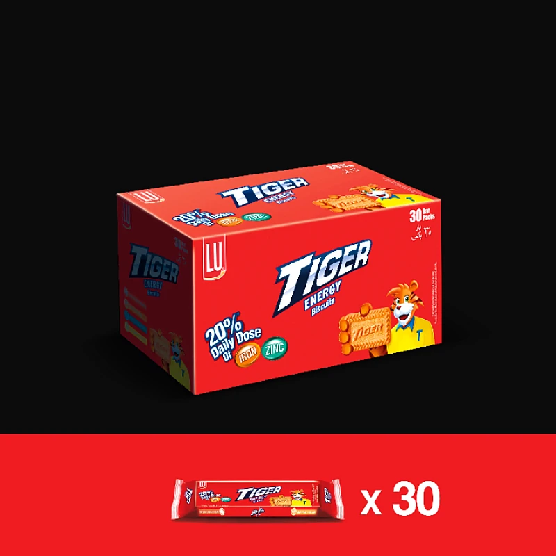 LU Tiger Energy Biscuits 10 Rupees Pack – Box of 3 - Product Image