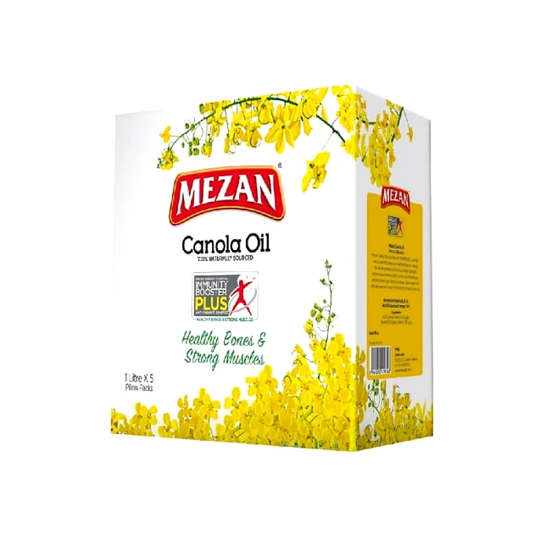 Meezan Canola Cooking Oil 1L x 5 - Product Image