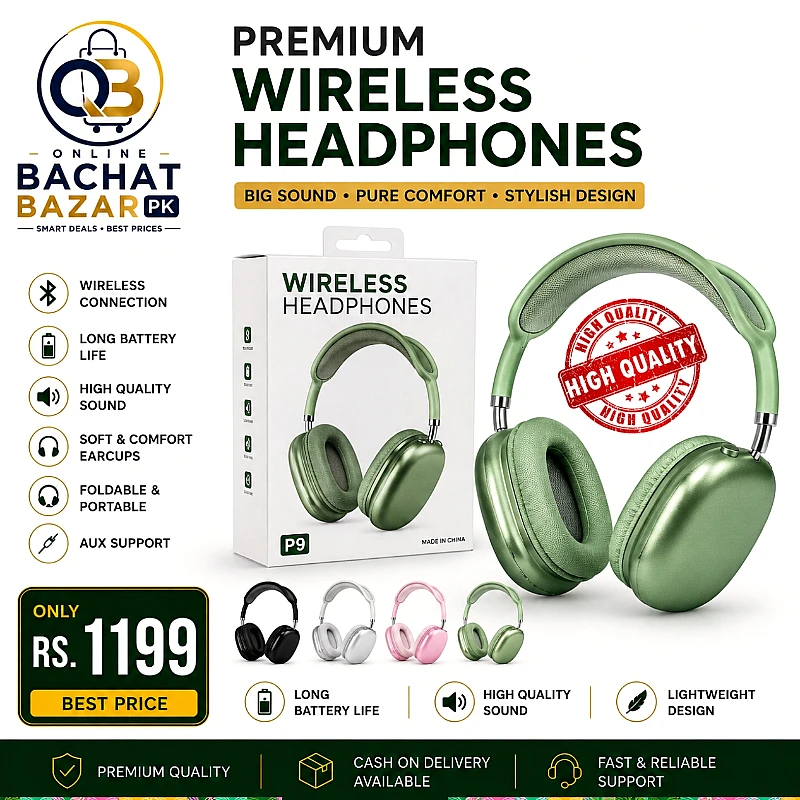 P9 Premium Wireless Bluetooth Headphones