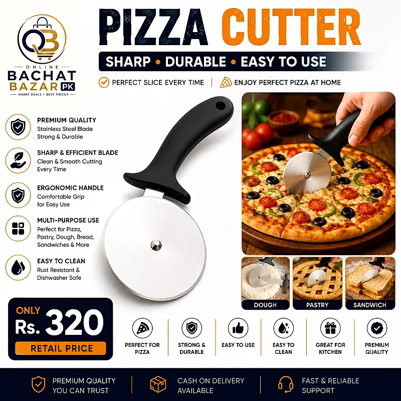 Pizza Cutter Wheel with Comfortable Handle - Product Image